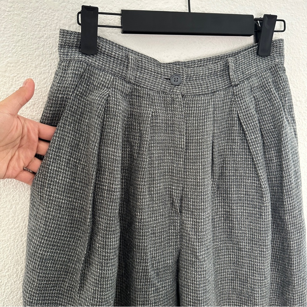 Kenzo Paris Vintage High Waist Black 100% Linen Straight Leg Trousers 38 Rare - Picture 6 of 9